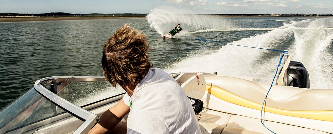 ski nautique Cap Ferret sur le bassin d'arcachon