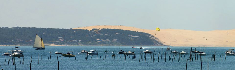 Parachute ascensionnel sur le bassin d'Arcachon