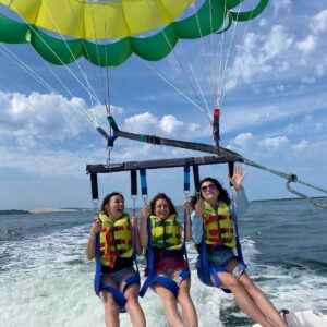 Parachute ascensionnel EVJF près de la Dune du Pilat